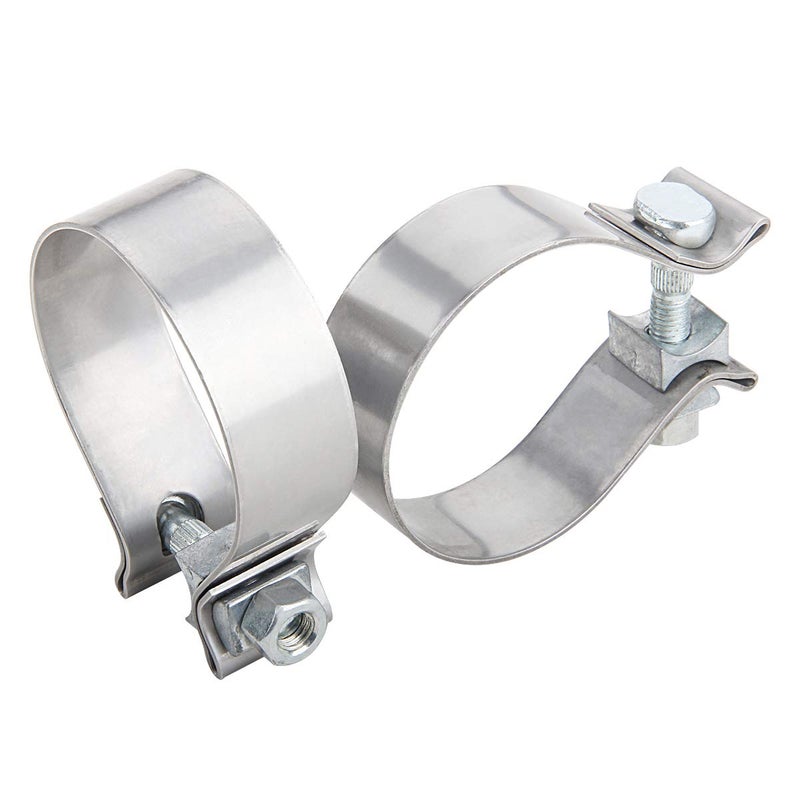LCGP 2PCS 2.5" Exhaust Band Seal Clamps for Muffler Pipes Exhaust tip Connect,Stainless Steel - Image 4